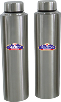 Apeiron 1000 ml Steel Bottle(Pack of 2, Silver)