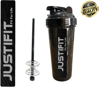 JUSTIFIT Classic Bottle 700 ml Shake 700 ml Shaker(Pack of 1, Black, Plastic)