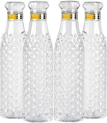 Kaito 1000 ml Plastic Bottle(Pack of 4, Clear)
