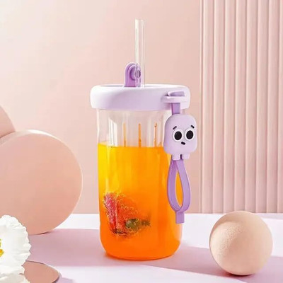 REEVA ENTERPRISE 400 ml Glass Sipper(Pack of 1, Multicolor)