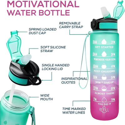 WErFIT 1000 ml Plastic Shaker(Pack of 1, Multicolor)