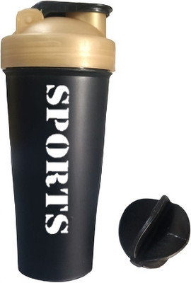 HouseOfCommon 500 ml Plastic Shaker(Pack of 1, Black)