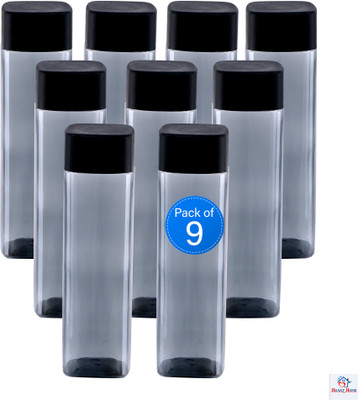 Heart Home 1000 ml Plastic Bottle(Pack of 9, Black)