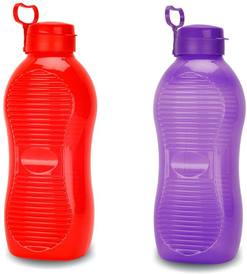 Oliveware 4000 ml Plastic Bottle(Pack of 2, Purple, Red)