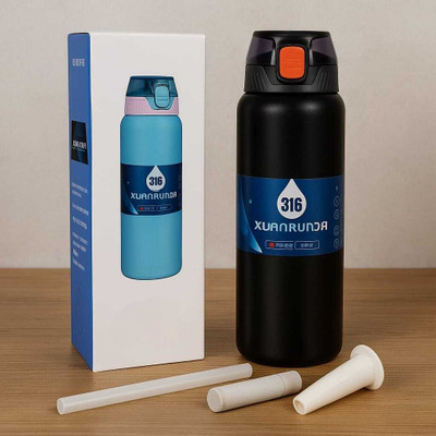 Bella n Bloom 1000 ml Stainless Steel Sipper(Pack of 1, Black)