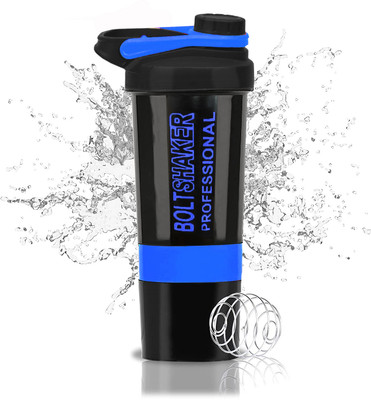 TRUE INDIAN 600 ml Plastic Shaker(Pack of 1, Blue, Black)