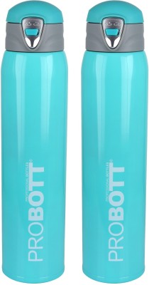 PROBOTT Thermosteel Vacuum Flask Hot & Cold Sports Bottle Each 750ml -Blue (Pack of 2) 1500 ml Flask(Pack of 2, Blue, Steel)