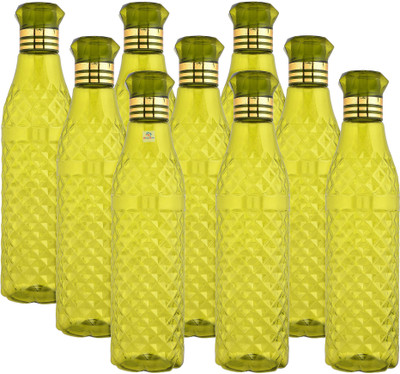 Heart Home 1000 ml Plastic Bottle(Pack of 9, Green)