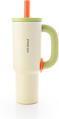 Uni Seoul 1200 ml Steel Sipper(Pack of 1, Off White)