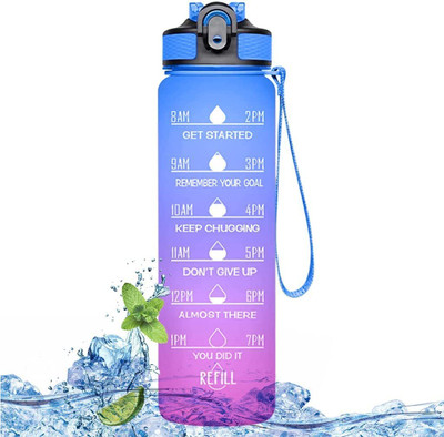 KERFORA 1000 ml Plastic Sipper(Pack of 1, Pink, Blue)