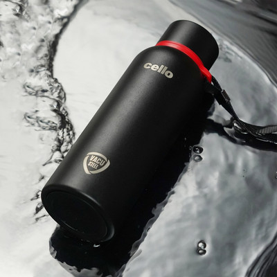Cello Duro Tuff Kent DTP Coating Double Walled 900 Ml Flask  (Pack Of 1, Black, Steel) For Rs. 699 @ 42 %