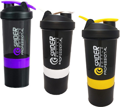 TRUE INDIAN 500 ml Plastic Shaker(Pack of 3, Multicolor)