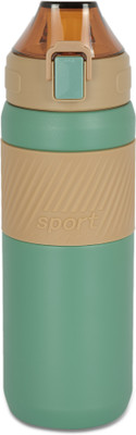 Home-pro 550ml Hot & Cold Thermosteel Vaccum Flask Bottle with Push Button 550 ml Flask(Pack of 1, Green, Brown, Steel)