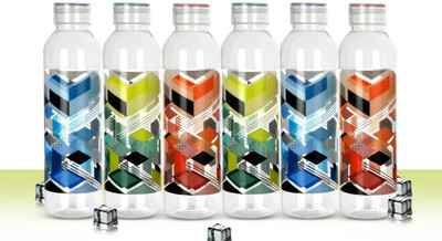 PEYTON 1000 ml Plastic Bottle(Pack of 6, Black)