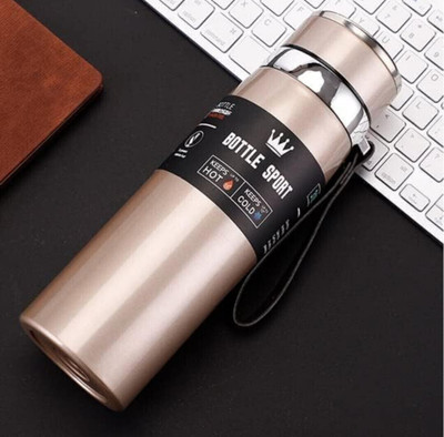 MR Wonder 800 ml Steel Bottle(Pack of 1, Gold)