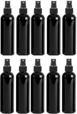 Insta cool Spray Bottle,Refillable Sprayer for Hand Sanitizer Empty Trigger Sprayer Bottle 100 ml Spray Bottle(Pack of 10, Black, PET)