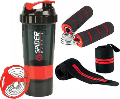 TRUE INDIAN 500 ml Tritan Shaker(Pack of 3, Red, Black)