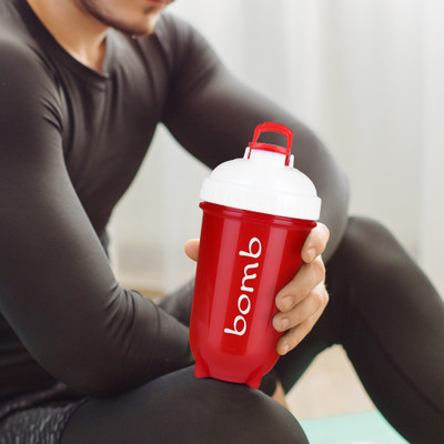 croxlife 600 ml Plastic Shaker(Pack of 1, Red)