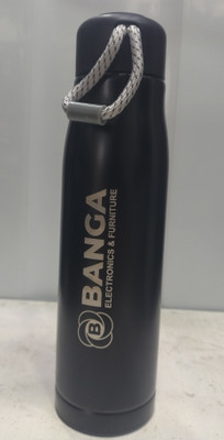 Banga 500 ml Stainless Steel Bottle(Pack of 1, Black)
