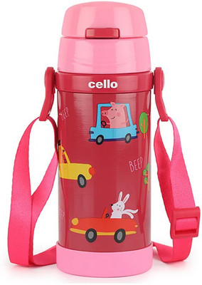 cello 430 ml Steel Sipper(Pack of 1, Pink)