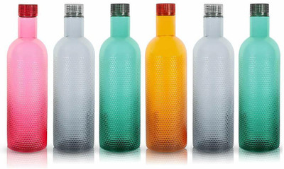 RNR Fridge water bottle, 1000 ML, Set of 6 1000 ml Bottle(Pack of 6, Multicolor, Plastic)