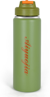 Home-pro 800ml Hot & Cold Thermosteel Premium Vaccum Flask Bottle with Handle 800 ml Flask(Pack of 1, Green, Steel)