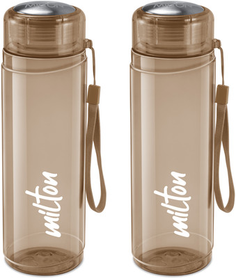 MILTON 1000 ml Plastic Bottle(Pack of 2, Brown)