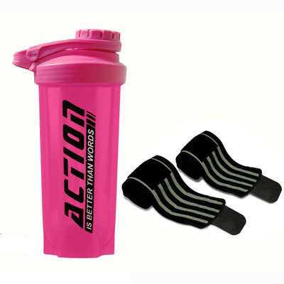 TRUE INDIAN 700 ml Tritan Shaker(Pack of 2, Pink)