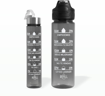 TRENDLER 1200 ml Plastic Sipper(Pack of 2, Black)