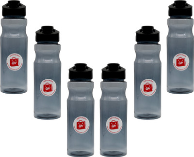 LAZYwindow 1000 ml Plastic Sipper(Pack of 6, Black)