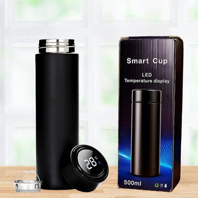RR Lifestyle Hub 500 ml Stainless Steel Bottle(Pack of 1, Black)
