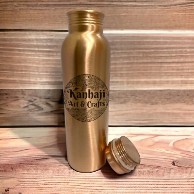 Kanhaji Copper Plain Water Bottle for Office/Gym & Yoga Bottle Good For Health 900 ml Bottle(Pack of 1, Copper, Copper)