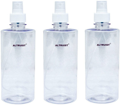 Altruist Empty Clear Plastic Sample Bottle Air Travel Size Bottle with Flip Caps 1 ml Spray Bottle(Pack of 3, White, Plastic)