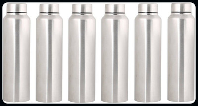 Trendblend 1000 ml Steel Bottle(Pack of 6, Silver)