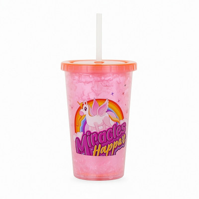 Pure Heaven 500 ml Glass Sipper(Pack of 1, Pink)