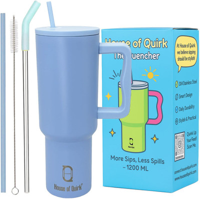 HOUSE OF QUIRK 1200 ml Steel Bottle(Pack of 1, Blue)