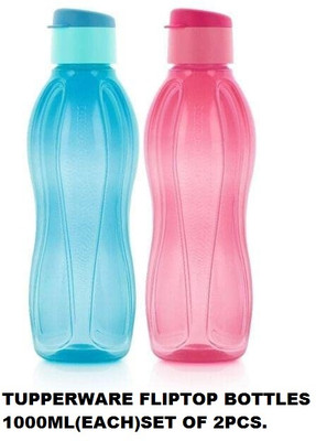 TUPPERWARE 1000 ml Plastic Bottle(Pack of 2, Multicolor)
