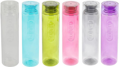 Pearlpet 1000 ml Plastic Bottle(Pack of 6, Multicolor)