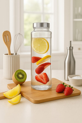 ZOJED 750 ml Glass Bottle(Pack of 1, Clear)
