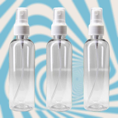 ceeyu 100 ml Glass Spray Bottle(Pack of 3, Clear, White)