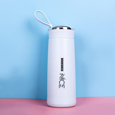 HIMSTORE Nice Glass Bottle Water Bottle with vaccum Flask and Loop 400 ml Flask(Pack of 1, Multicolor, Plastic)