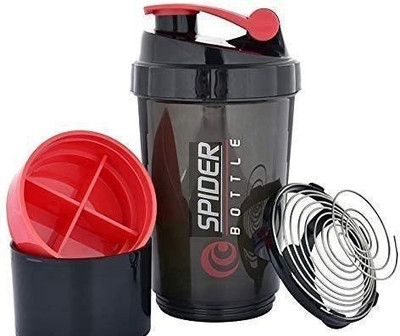 SKFITNSPORT 500 ml Plastic Shaker(Pack of 1, Red)