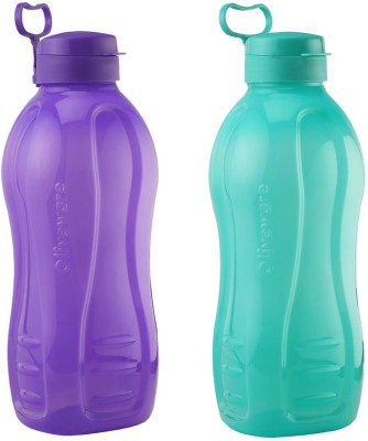 Oliveware Jumbo Water Bottle, 2L, Set of 2, Purple and Blue 4000 ml Bottle(Pack of 2, Blue, Purple, Plastic)