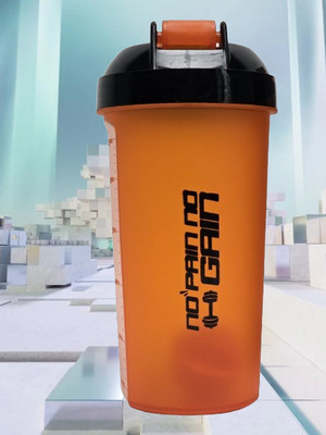 Boldblossom 700 ml Plastic Shaker(Pack of 1, Orange)