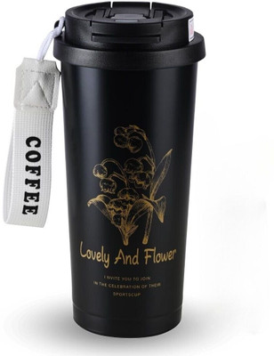 papita 550 ml Steel Shaker(Pack of 1, Black)