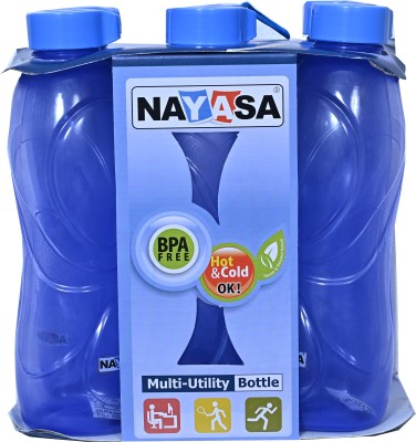 NAYASA Jolly Fridge Navy Blue 1000 ml Bottle(Pack of 6, Blue, Plastic)