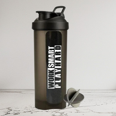 THINKFIT 700 ml Plastic Shaker(Pack of 1, Black)
