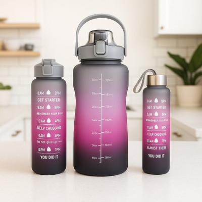 Luvae 3200 ml Plastic Sipper(Pack of 3, Pink, Grey)