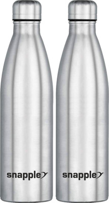 Snapple 1000 ml Steel Bottle(Pack of 2, Silver)