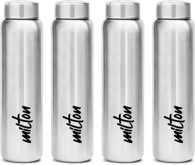 MILTON 950 ml Steel Bottle(Pack of 4, Silver)
